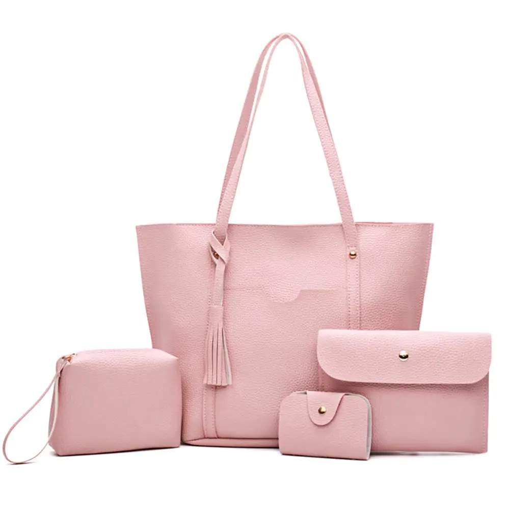 New 4PCS Women Purse and Handbags Sets Ladies PU Leather Shoulder BagsWomen Messenger Bags Satchel Tote Crossbody Best Sale-WT
New 4PCS Women Purse and Handbags Sets Ladies PU Leather Shoulder BagsWomen Messenger Bags Satchel Tote Crossbody Best Sale-WT