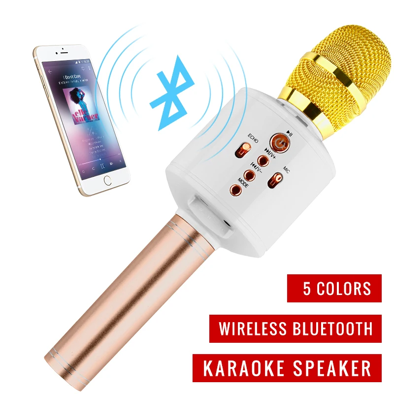 Bluetooth беспроводной микрофон динамик ручной плеер семейная Вечеринка караоке