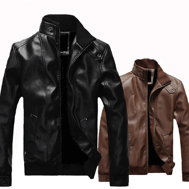 Jaqueta Couro Masculina Leather Jacket Men Bomber Stand Collar Zipper Faux Leather Jacket Male Outerwear Leather Jacket for Man
Jaqueta Couro Masculina Leather Jacket Men Bomber Stand Collar Zipper Faux Leather Jacket Male Outerwear Leather Jacket for Man
