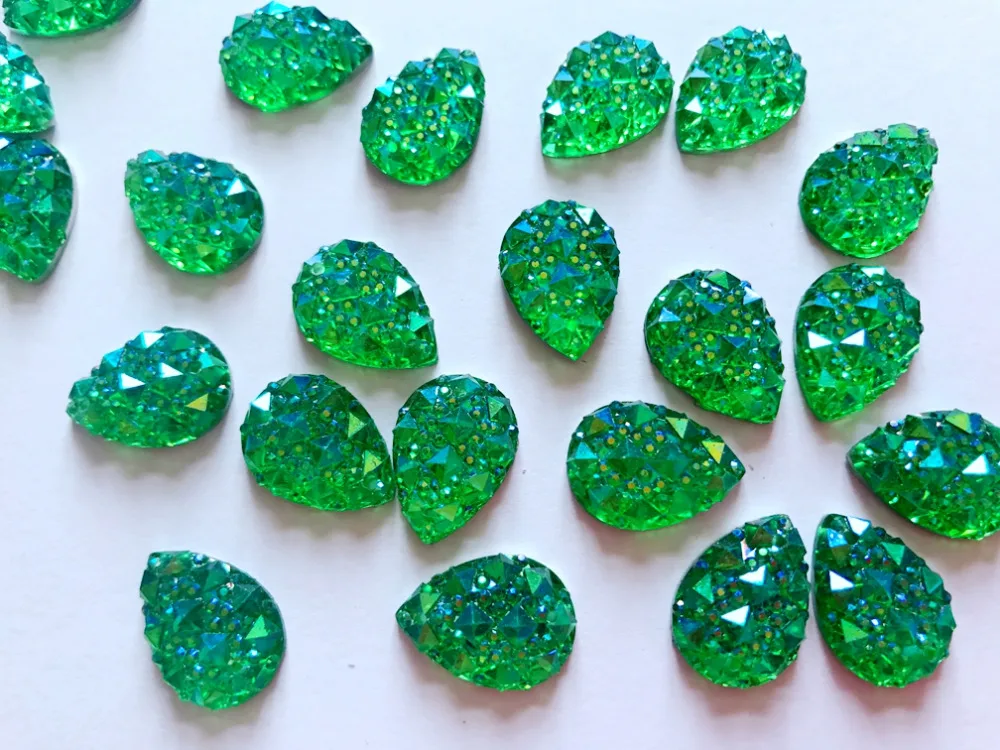 100 шт. новые модные стильные зеленые Стразы с кристаллами плоской задней стороной
