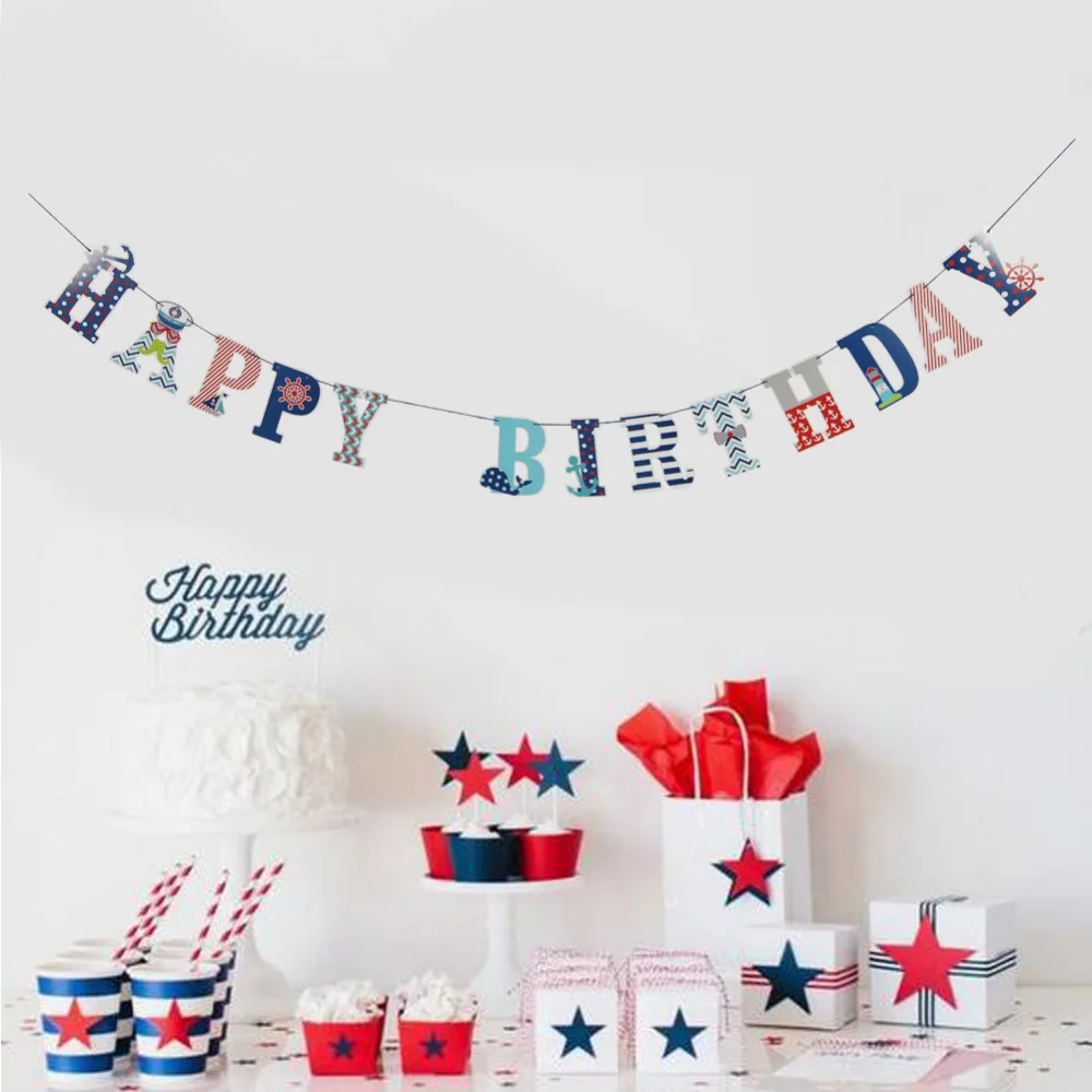 Ocean Theme Kids Birthday Party Decoration Hanging Banner Photo Prop Boys Navy Nautical Baby Shower 1st Birthday Party Supplies
Ocean Theme Kids Birthday Party Decoration Hanging Banner Photo Prop Boys Navy Nautical Baby Shower 1st Birthday Party Supplies