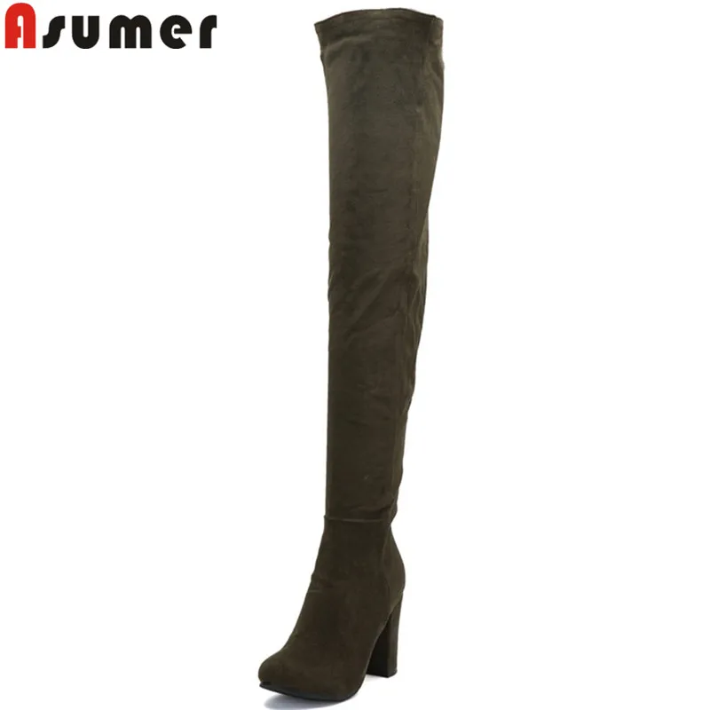 ASUMER 2021 fashion hot sale new over the knee boots women round toe zip high heels shoes flock thight hight boots women
ASUMER 2021 fashion hot sale new over the knee boots women round toe zip high heels shoes flock thight hight boots women