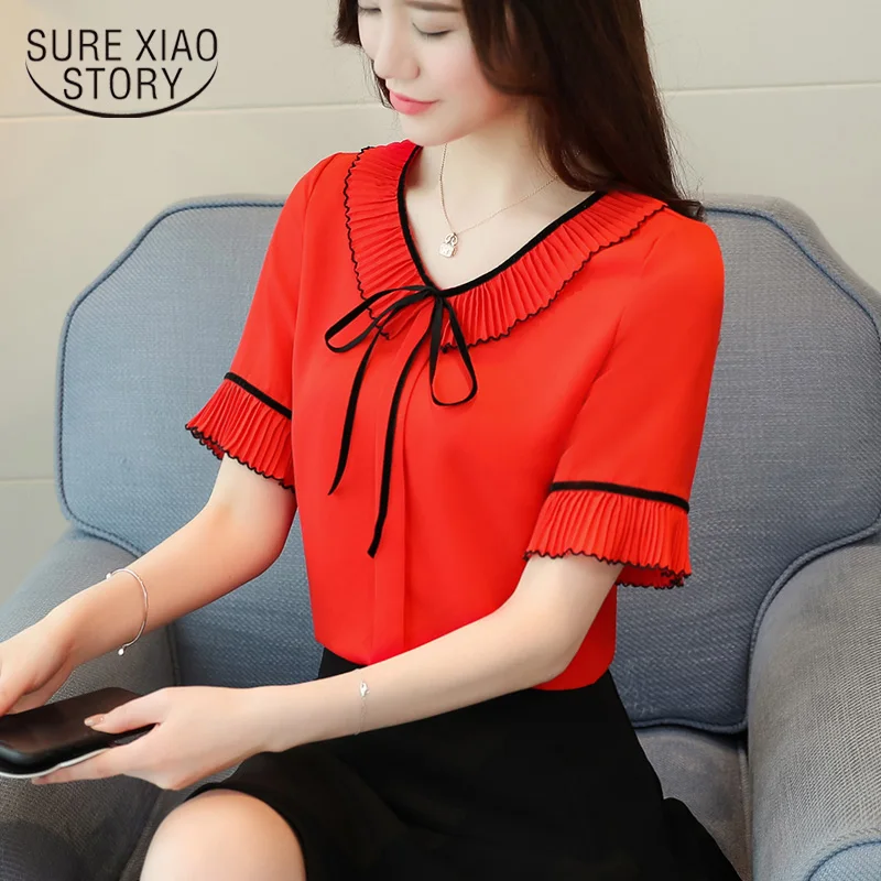 2021 new spring short sleeved blouses bow sweet lady casual bow women tops peter pan collar women shirts chiffon blouses D586 30
2021 new spring short sleeved blouses bow sweet lady casual bow women tops peter pan collar women shirts chiffon blouses D586 30