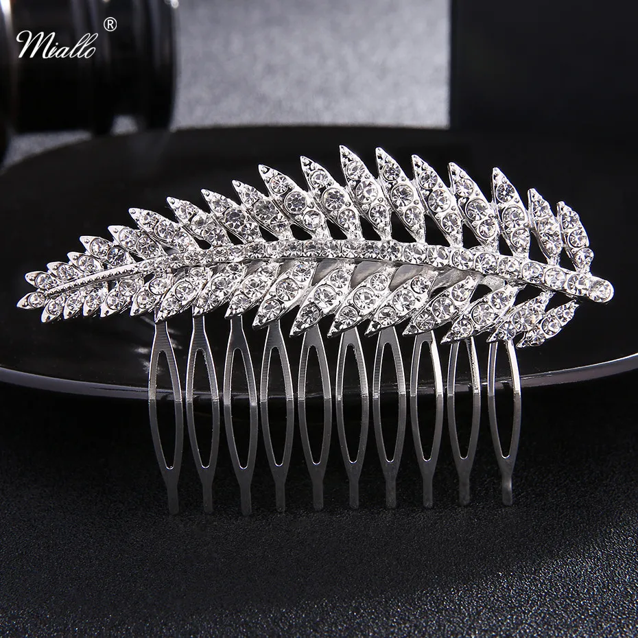 Miallo Silver Color Hair Combs Leaf Crystal Hairpins Headwear Rhinestones Bridal Wedding Women Hair Jewelry Accessories Tiaras
Miallo Silver Color Hair Combs Leaf Crystal Hairpins Headwear Rhinestones Bridal Wedding Women Hair Jewelry Accessories Tiaras