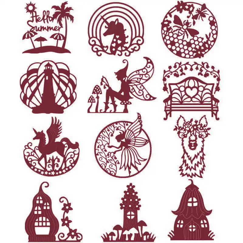 Mushrooms Unicorn Magical Fairy Flower Roof House Llama Metal Cutting Dies For DIY Scrarpbooking Embossing Cards Crafts New 2019
Mushrooms Unicorn Magical Fairy Flower Roof House Llama Metal Cutting Dies For DIY Scrarpbooking Embossing Cards Crafts New 2019