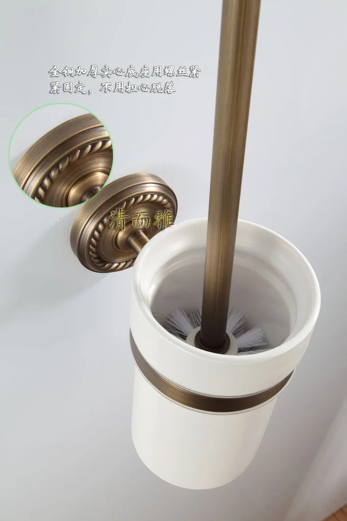 Clean and elegant bathroom offers a full copper toilet brush toilet Cup European-style antique bathroom accessories K02
Clean and elegant bathroom offers a full copper toilet brush toilet Cup European-style antique bathroom accessories K02