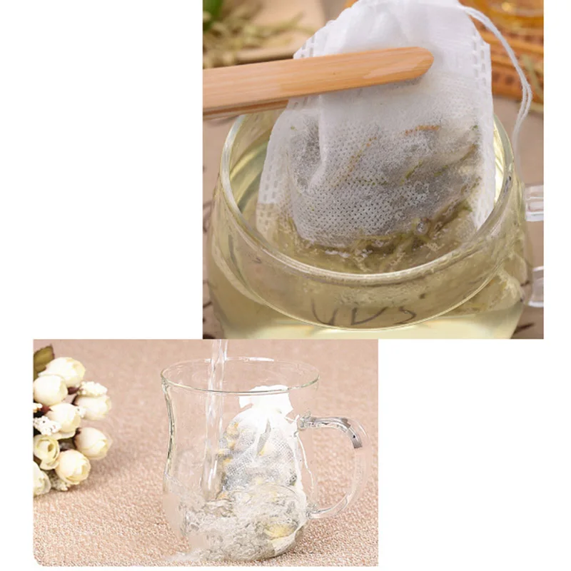 100pcs/lot Disposable Tea Bags Non-Woven Fabrics Empty Filter Teabags Infuser Strainer With String for Herb Loose Tea 5.5 x 7CM
100pcs/lot Disposable Tea Bags Non-Woven Fabrics Empty Filter Teabags Infuser Strainer With String for Herb Loose Tea 5.5 x 7CM
