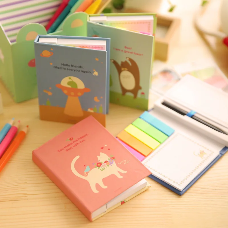 Cute Memo notes Rainbow cat Hard cover sticky notes stickers paper with pen Korean Stationery Office material school supplies
Cute Memo notes Rainbow cat Hard cover sticky notes stickers paper with pen Korean Stationery Office material school supplies