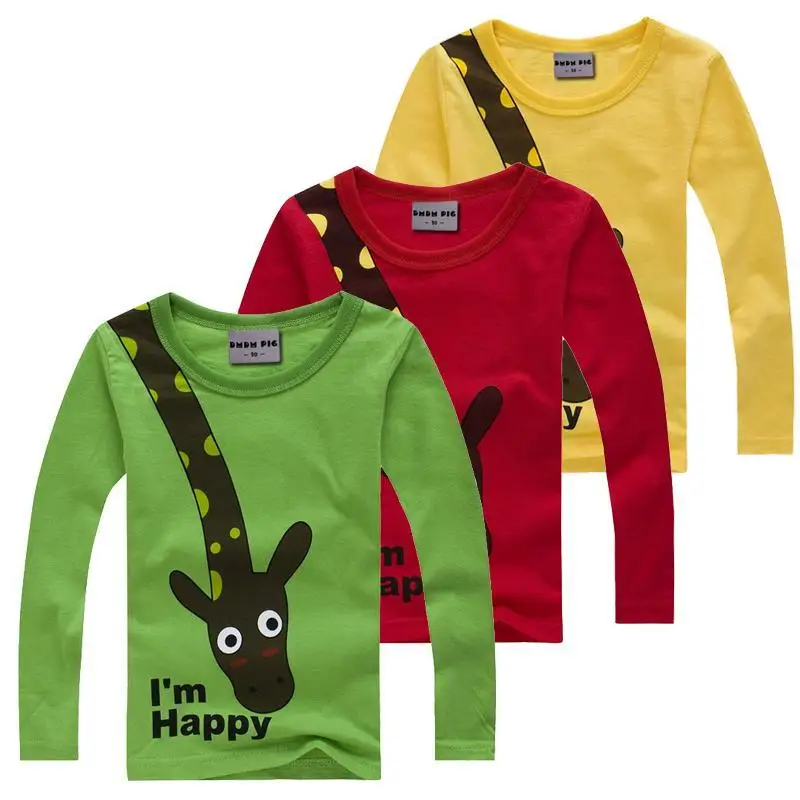 4 Color Long sleeve children cotton t shirts cute animal cartoon candy color bottoming t-shirt for Kid
4 Color Long sleeve children cotton t shirts cute animal cartoon candy color bottoming t-shirt for Kid