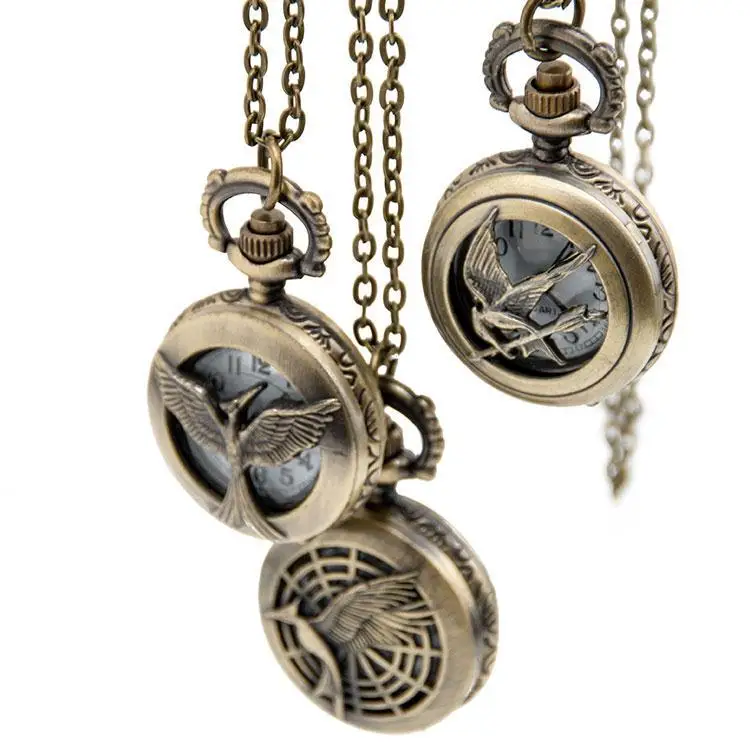 New small hunger games Pocket Watch retro fashion jewelry necklaces Korean Pendant wholesale Brown
New small hunger games Pocket Watch retro fashion jewelry necklaces Korean Pendant wholesale Brown