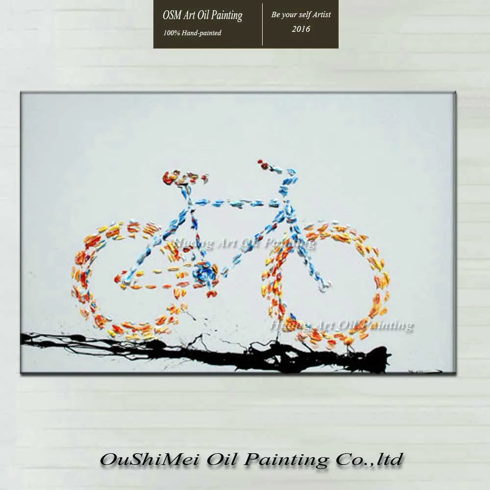 New Abstract Hand Painted Knife Bicycle Oil Painting Hand Painting Hotel Decoration Room Wall Mascot Painting On Canvas
New Abstract Hand Painted Knife Bicycle Oil Painting Hand Painting Hotel Decoration Room Wall Mascot Painting On Canvas