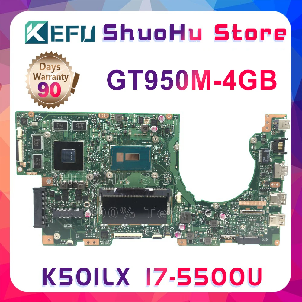 KEFU K501LX Laptop Motherboard For ASUS K501LX K501L K501LB Original Mainboard 4G-RAM I7-5500U GT950M Tested 100% Work Original
KEFU K501LX Laptop Motherboard For ASUS K501LX K501L K501LB Original Mainboard 4G-RAM I7-5500U GT950M Tested 100% Work Original