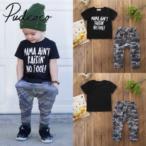 Summer Toddler Kids Baby Boys Clothes Set Letters Tee Shorts T-shirt Tops Camoflage Pants Trousers Tracksuit Outfit 1-6y
Summer Toddler Kids Baby Boys Clothes Set Letters Tee Shorts T-shirt Tops Camoflage Pants Trousers Tracksuit Outfit 1-6y