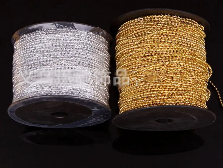 holiday supplies,45meters/lot 4mm Gold silver color string of beads pearl Beads Garland Wedding Centerpiece party decoration
holiday supplies,45meters/lot 4mm Gold silver color string of beads pearl Beads Garland Wedding Centerpiece party decoration