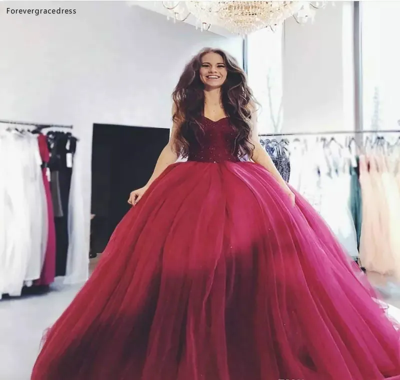 2019 Burgundy Quinceanera Dress Princess Tulle Arabic Dubai Sweet Long Girls Prom Party Pageant Gown Plus Size Custom Made
2019 Burgundy Quinceanera Dress Princess Tulle Arabic Dubai Sweet Long Girls Prom Party Pageant Gown Plus Size Custom Made