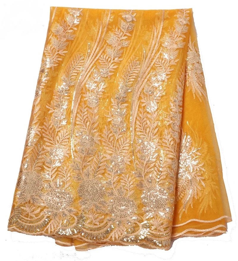 2019 African Lace High Quality French Lace Fabric With Sequins Gold Color African Lace Fabric For Nigerian Wedding Dress A18-B12
2019 African Lace High Quality French Lace Fabric With Sequins Gold Color African Lace Fabric For Nigerian Wedding Dress A18-B12