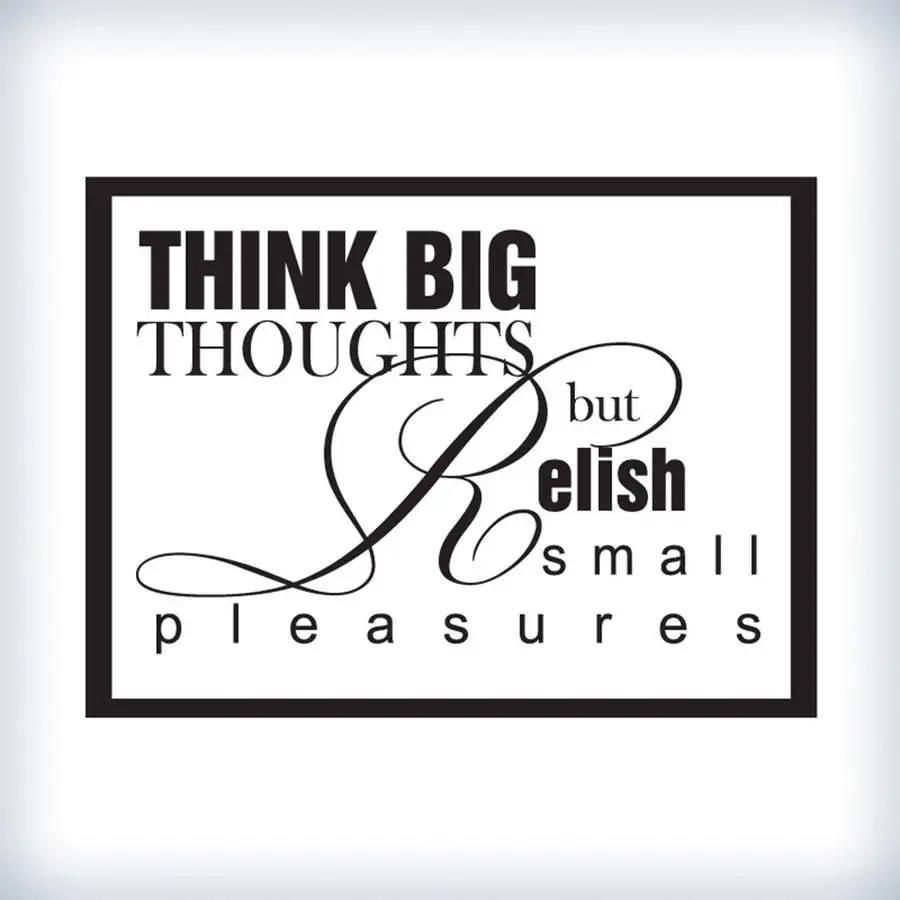 Настенные наклейки с цитатами Think big points small pleasure водонепроницаемые виниловые на