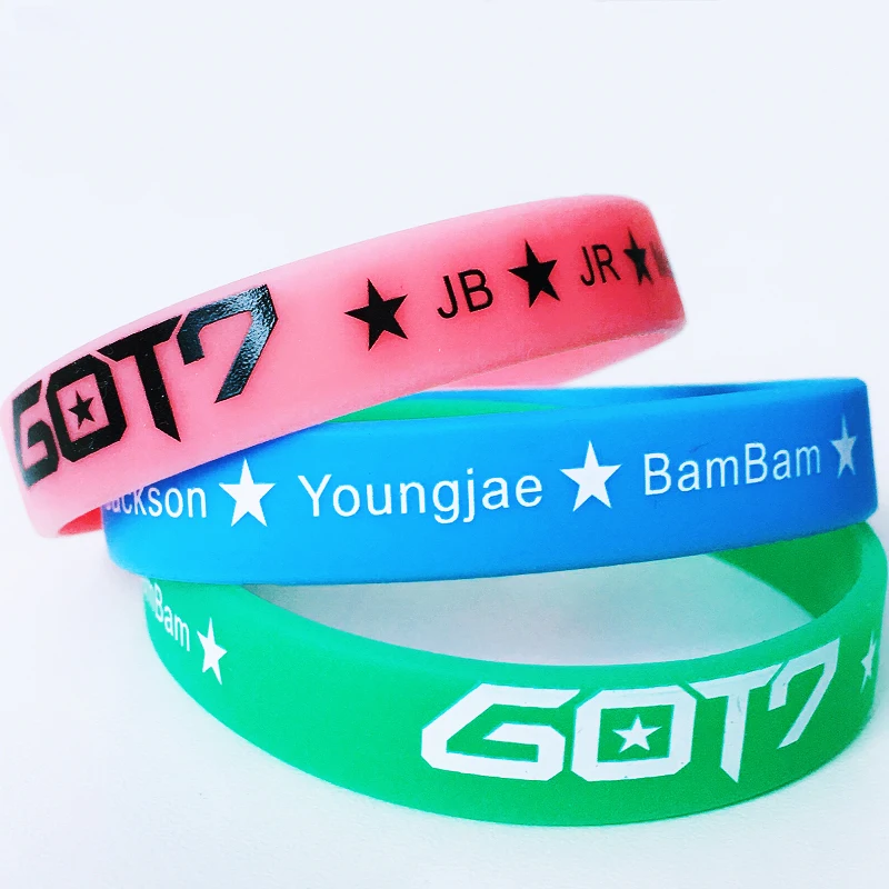 Популярная Корейская мальчик сочетание Kpop GOT7 спортивный браслет дамы Мужская