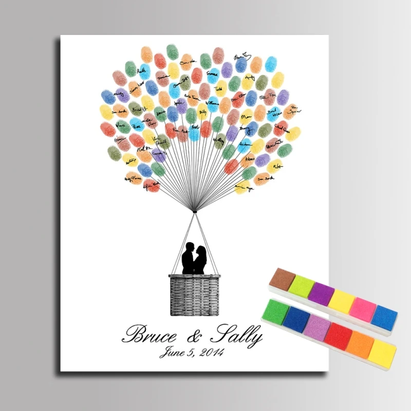 DIY Wedding Guest Book Signature Canvas Fingerprint Painting Sweet Lovers Wedding Gift for Engagement Party Decor Souvenir
DIY Wedding Guest Book Signature Canvas Fingerprint Painting Sweet Lovers Wedding Gift for Engagement Party Decor Souvenir