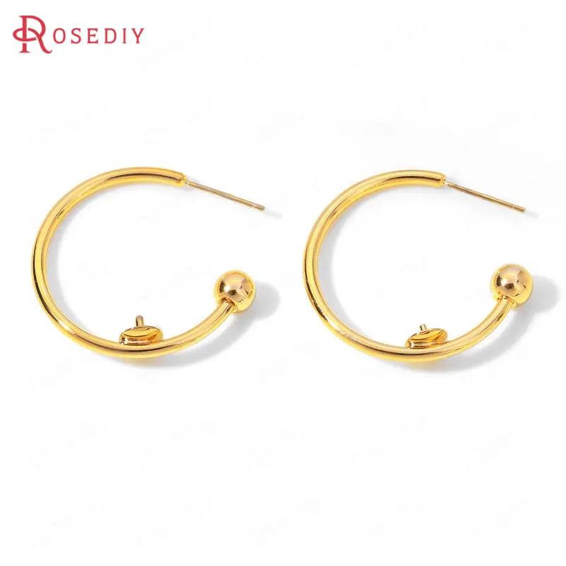 (35931)6PCS 30x29MM 24K Gold Color Brass with Half Pin Round Earrings Loop Stud Earrings High Quality Diy Jewelry Accessories
(35931)6PCS 30x29MM 24K Gold Color Brass with Half Pin Round Earrings Loop Stud Earrings High Quality Diy Jewelry Accessories