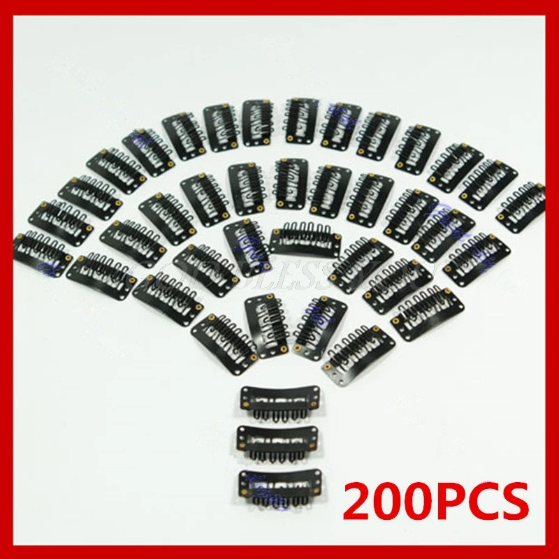 200Pcs/Lot U Shape Black Snap Clip For Hair Extension Wig Weft 32mm Ponytail Holder Drop Shipping
200Pcs/Lot U Shape Black Snap Clip For Hair Extension Wig Weft 32mm Ponytail Holder Drop Shipping