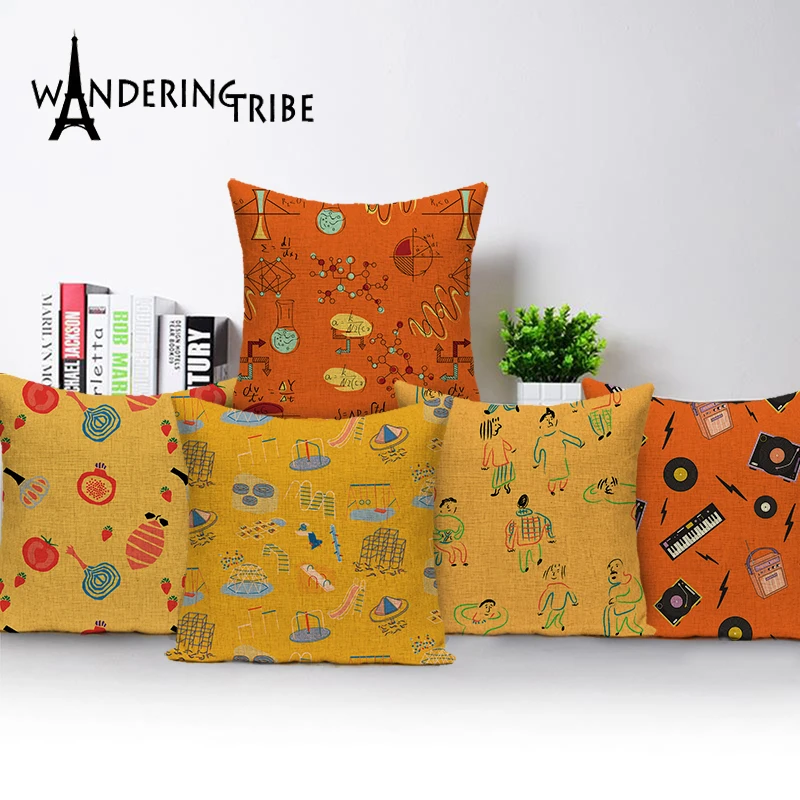 Cartoon Cushion Cover Character Animal Note Pillow Case Polyester Hemp Woven Decorate Bedroom Automobile Home Cushion Sleeve
Cartoon Cushion Cover Character Animal Note Pillow Case Polyester Hemp Woven Decorate Bedroom Automobile Home Cushion Sleeve