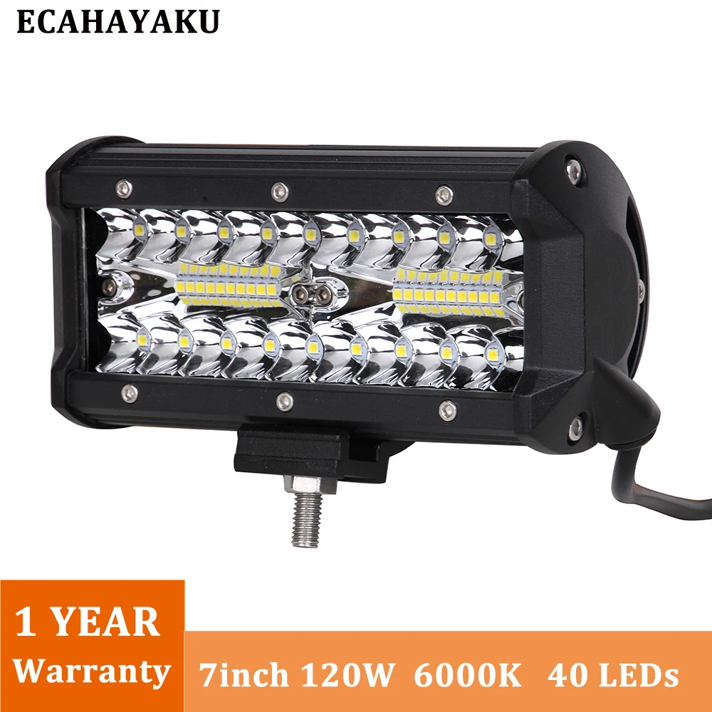 1 Piece 7 inch Led Bar Work Light 120W 12000lm 6000K White Offroad Super Bright Driving Light for 4x4 Trucks SUV Snowmobile 12V
1 Piece 7 inch Led Bar Work Light 120W 12000lm 6000K White Offroad Super Bright Driving Light for 4x4 Trucks SUV Snowmobile 12V