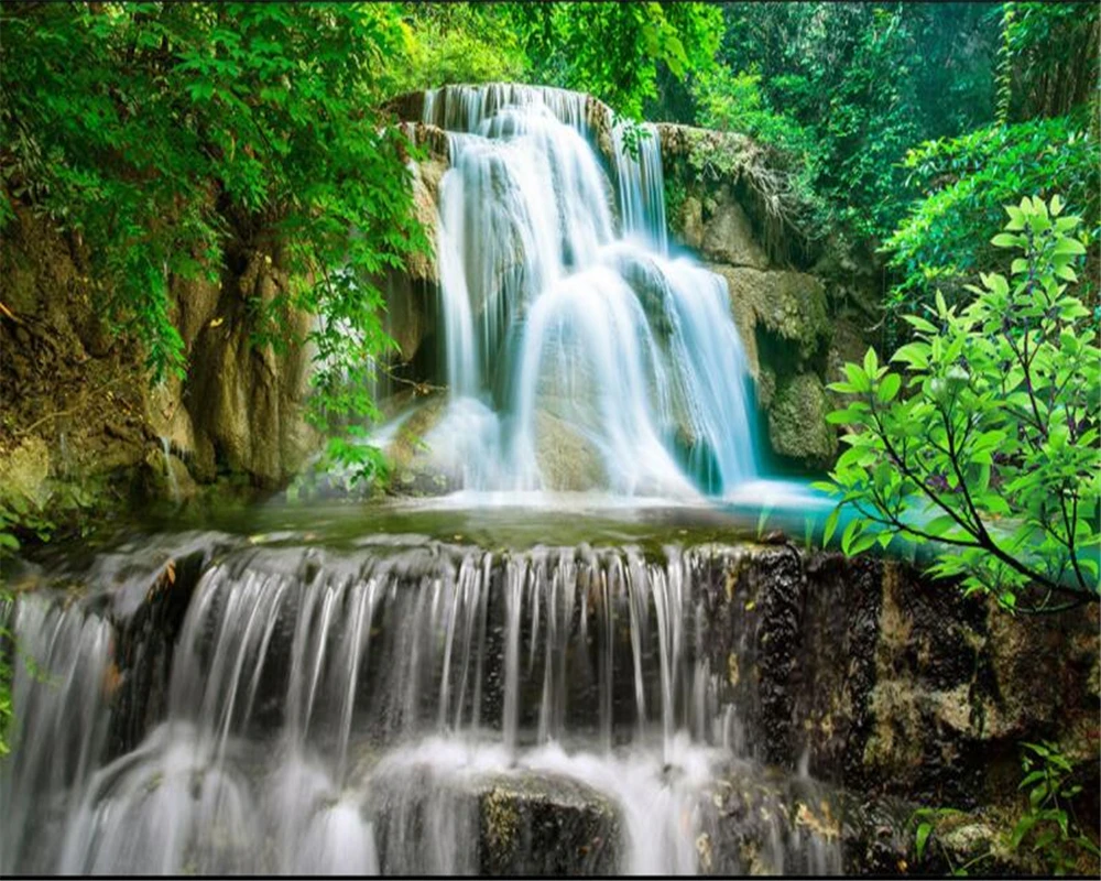 beibehang wallpaper for walls 3 d Green woods waterfall landscape television room decoration photo wall painting wallpaper
beibehang wallpaper for walls 3 d Green woods waterfall landscape television room decoration photo wall painting wallpaper