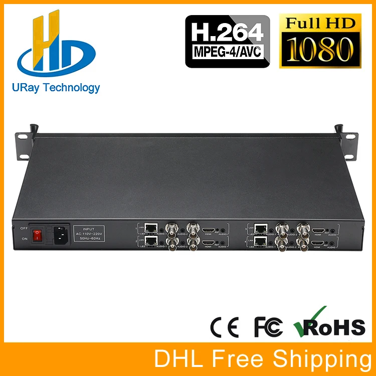 Устройство для потокового видео URay H.264 1U HDMI CVBS /AV /RCA к IP потоковый кодировщик HD SD