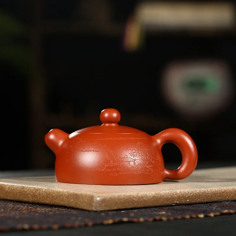 famous artists pure hand-made purple sand pot raw ore authentic Dahongpao half-moon tea pot sketch pot Kungfu tea set
famous artists pure hand-made purple sand pot raw ore authentic Dahongpao half-moon tea pot sketch pot Kungfu tea set