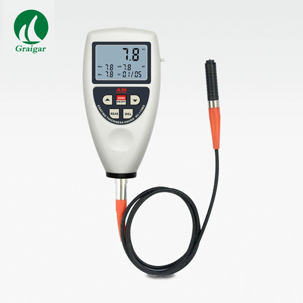 Portable Coating Thickness Gauge AC-110AS Measuring Range 0~1250um Resolution 0.1um
Portable Coating Thickness Gauge AC-110AS Measuring Range 0~1250um Resolution 0.1um
