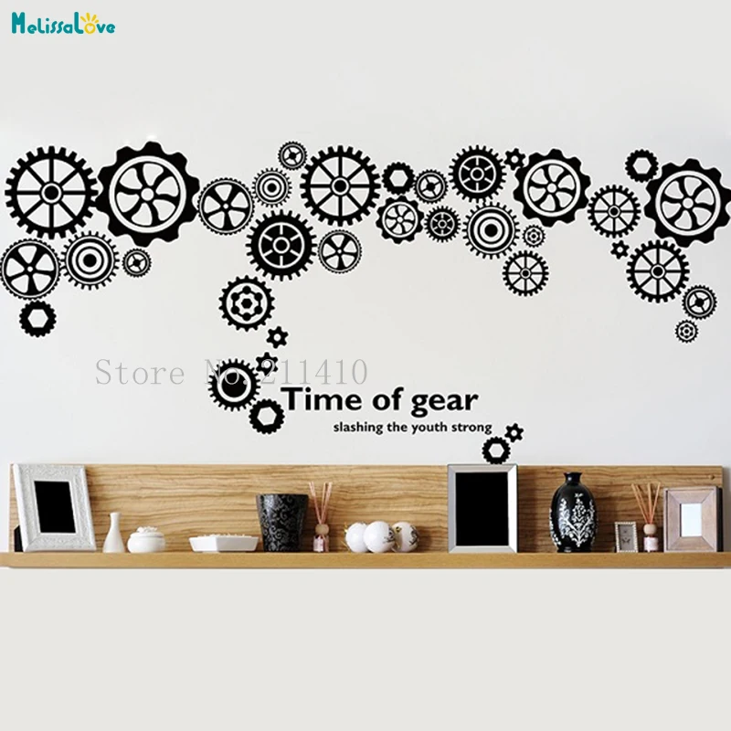 Time of Gear Wall Art Decoration Office Inspirational Wall Sticker Self-adhesive Murals Home Decor For Living Room Decals YT537
Time of Gear Wall Art Decoration Office Inspirational Wall Sticker Self-adhesive Murals Home Decor For Living Room Decals YT537