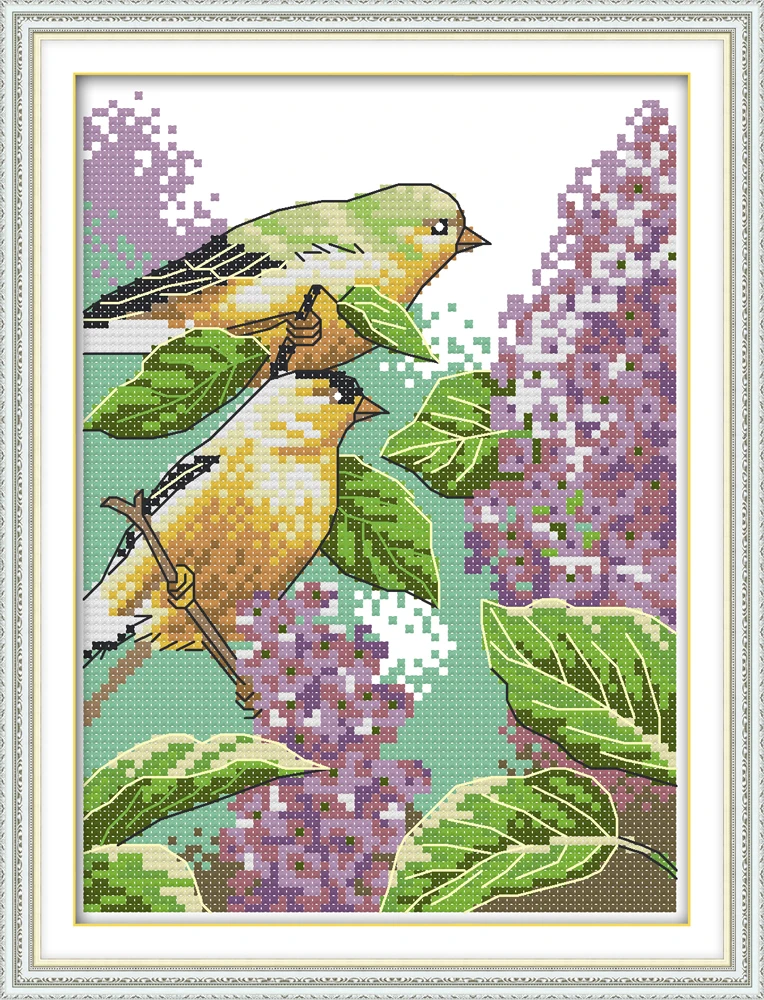 Two little birds 2 cross stitch kit aida 14ct 11ct count print canvas stitches embroidery DIY handmade needlework
Two little birds 2 cross stitch kit aida 14ct 11ct count print canvas stitches embroidery DIY handmade needlework