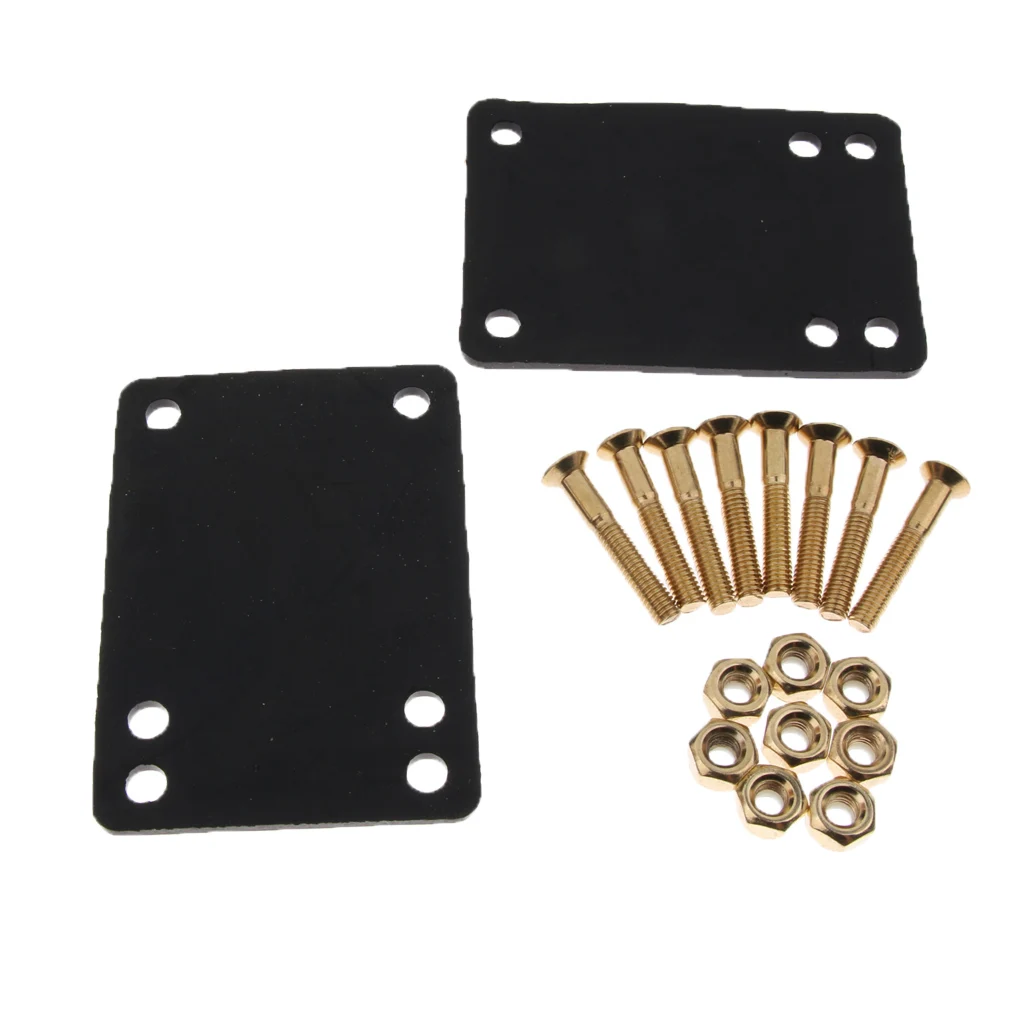 Skateboard Hardware Set Rubber Riser Pads 3mm and Mounting Screws Bolts Nuts Set Longboard Long Board Cruiser Accessories
Skateboard Hardware Set Rubber Riser Pads 3mm and Mounting Screws Bolts Nuts Set Longboard Long Board Cruiser Accessories