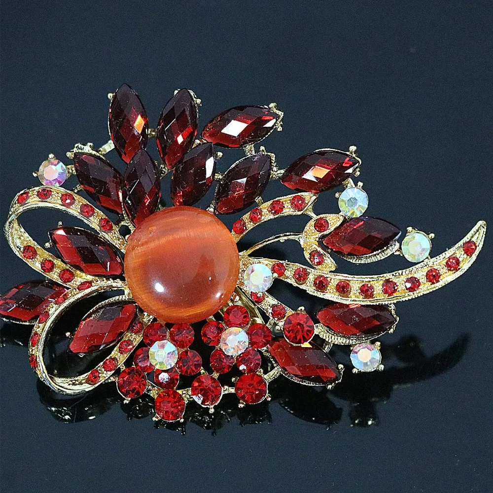 New large flower brooches for women 8 colors crystal party wedding clothes accessory gold-color pins jewelry B1234
New large flower brooches for women 8 colors crystal party wedding clothes accessory gold-color pins jewelry B1234