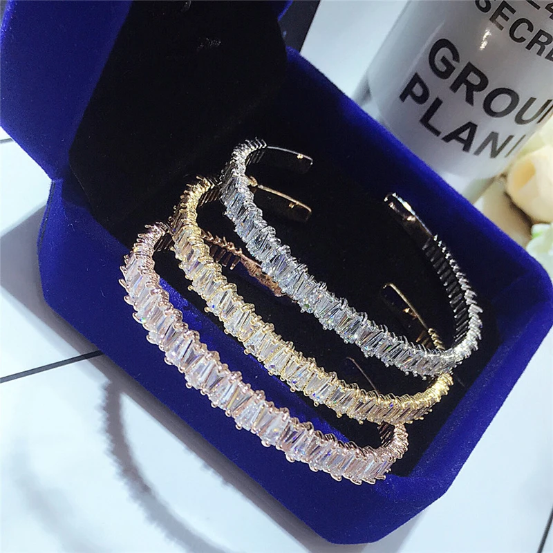 Luxury Normal Cubic Zirconia Baguette Bracelet Bangles Fashion Jewelry Man Women Gold Color Cuff Bracelets Birthday Gifts B-021
Luxury Normal Cubic Zirconia Baguette Bracelet Bangles Fashion Jewelry Man Women Gold Color Cuff Bracelets Birthday Gifts B-021