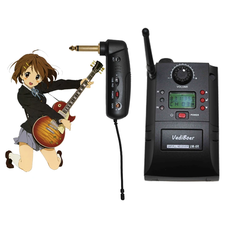Portable UHF Instrument Wireless Microphone System with Receiver & Transmitter 32 Channels for Electric Guitar
Portable UHF Instrument Wireless Microphone System with Receiver & Transmitter 32 Channels for Electric Guitar