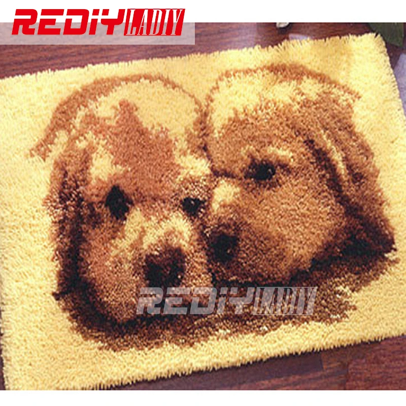 DIY Carpet Rug Two Puppies Latch Hook Rug Kit 3D Crocheting Tapestry Sofa Decor Cushion Set for Embroidery Unfinished Floor Mat
DIY Carpet Rug Two Puppies Latch Hook Rug Kit 3D Crocheting Tapestry Sofa Decor Cushion Set for Embroidery Unfinished Floor Mat