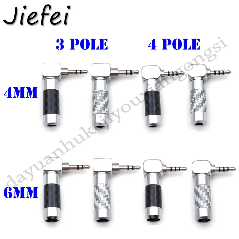 2pcs Carbon Fiber Rhodium Plating Jack 2.5mm 4 Pole Audio Stereo with Clip Male Plug for Earphone DIY Repair 4mm or 6mm cable
2pcs Carbon Fiber Rhodium Plating Jack 2.5mm 4 Pole Audio Stereo with Clip Male Plug for Earphone DIY Repair 4mm or 6mm cable
