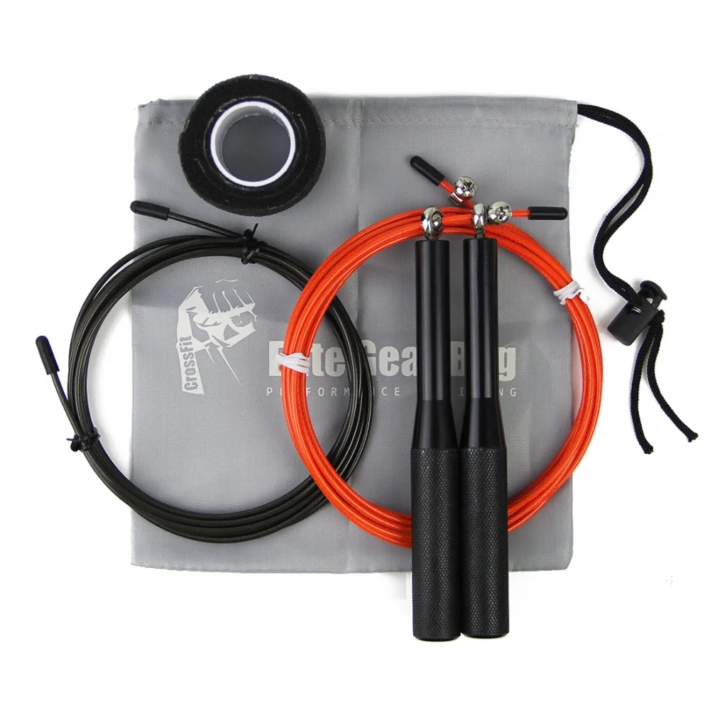 Aluminium Alloy Handle Speed Skipping Rope Ball Bearing Steel Wire Jump Rope with Spare Rope Free Bag Kinesiology Tape
Aluminium Alloy Handle Speed Skipping Rope Ball Bearing Steel Wire Jump Rope with Spare Rope Free Bag Kinesiology Tape