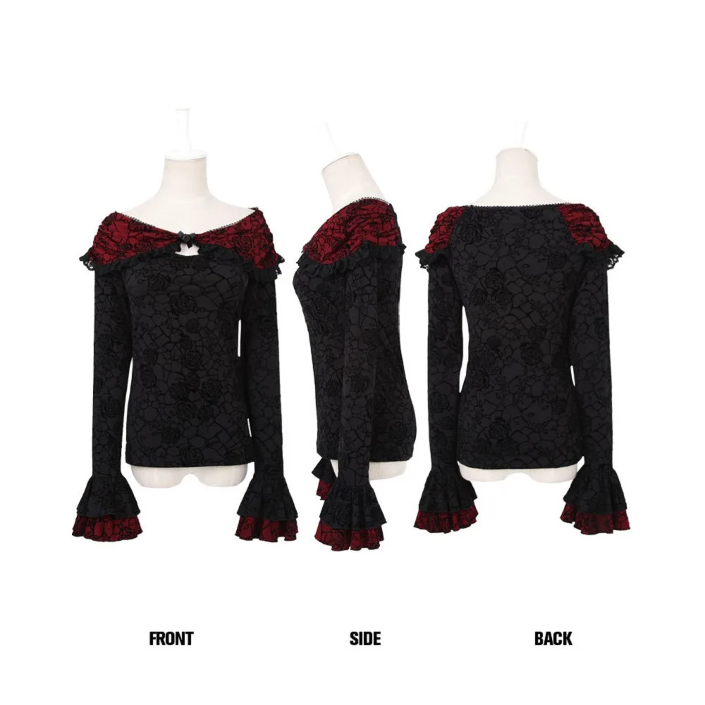 Punk Rave Gothic Vintage Top Victoria Retro Casual Cotton Long Sleeve Womens Shirt T-shirt T369
Punk Rave Gothic Vintage Top Victoria Retro Casual Cotton Long Sleeve Womens Shirt T-shirt T369