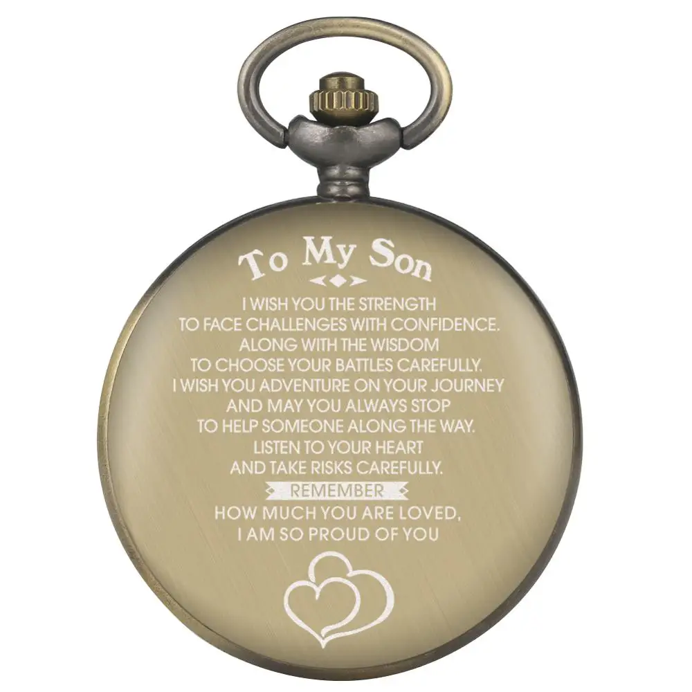 Creative Pocket Watch Men Quartz Sport Unique Hollow-out Pattern Case Pocket Watches Women Theme to My Son Timepieces Clock
Creative Pocket Watch Men Quartz Sport Unique Hollow-out Pattern Case Pocket Watches Women Theme to My Son Timepieces Clock