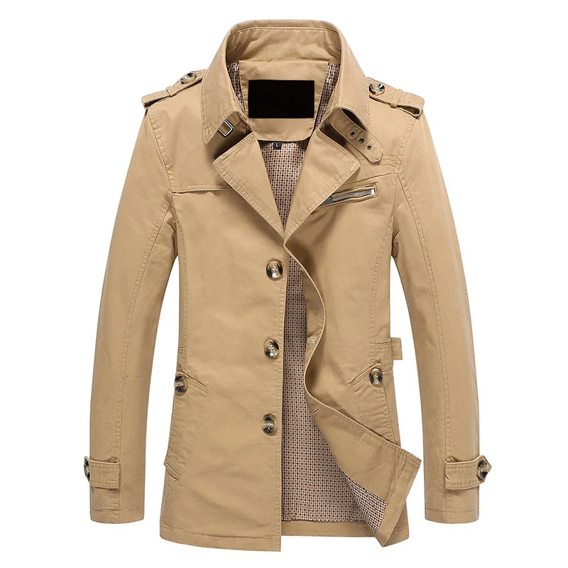 Loldeal Men Khaki Coat Long Section Fashion Trench Coat Jaqueta Masculina Veste Homme Casual Fit Overcoat Outerwear 5XL
Loldeal Men Khaki Coat Long Section Fashion Trench Coat Jaqueta Masculina Veste Homme Casual Fit Overcoat Outerwear 5XL