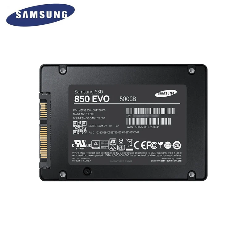 SAMSUNG SSD 850 EVO 120 ГБ 250 500 Внутренний твердотельный диск HD Жесткий SATA III 2 5 высокое