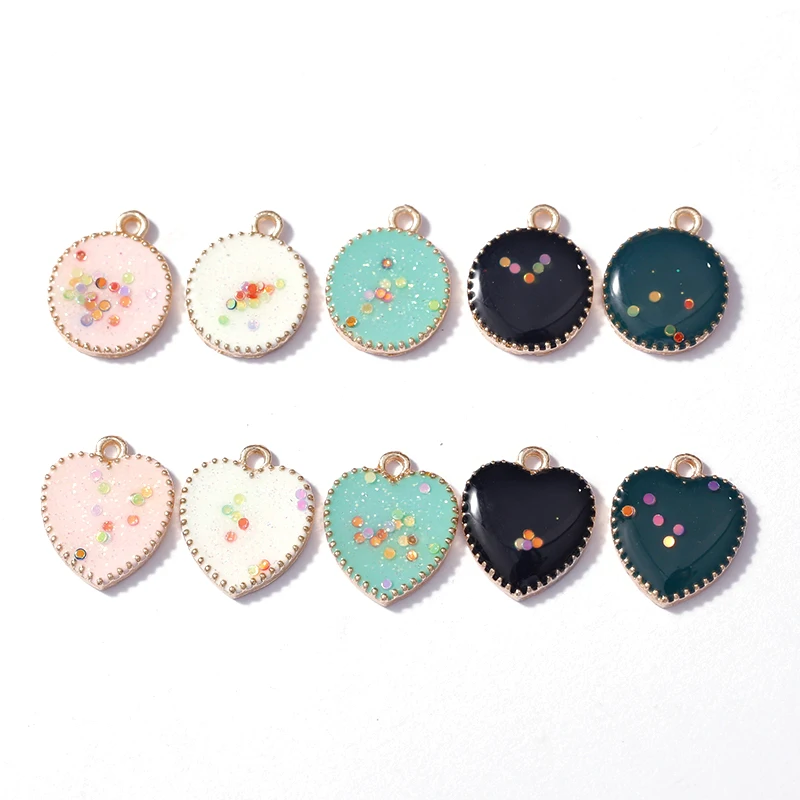 20pcs circle heart with Sequin pendant gold alloy enamel charm DIY accessories of bracelet earring apparel Decoration fitting
20pcs circle heart with Sequin pendant gold alloy enamel charm DIY accessories of bracelet earring apparel Decoration fitting