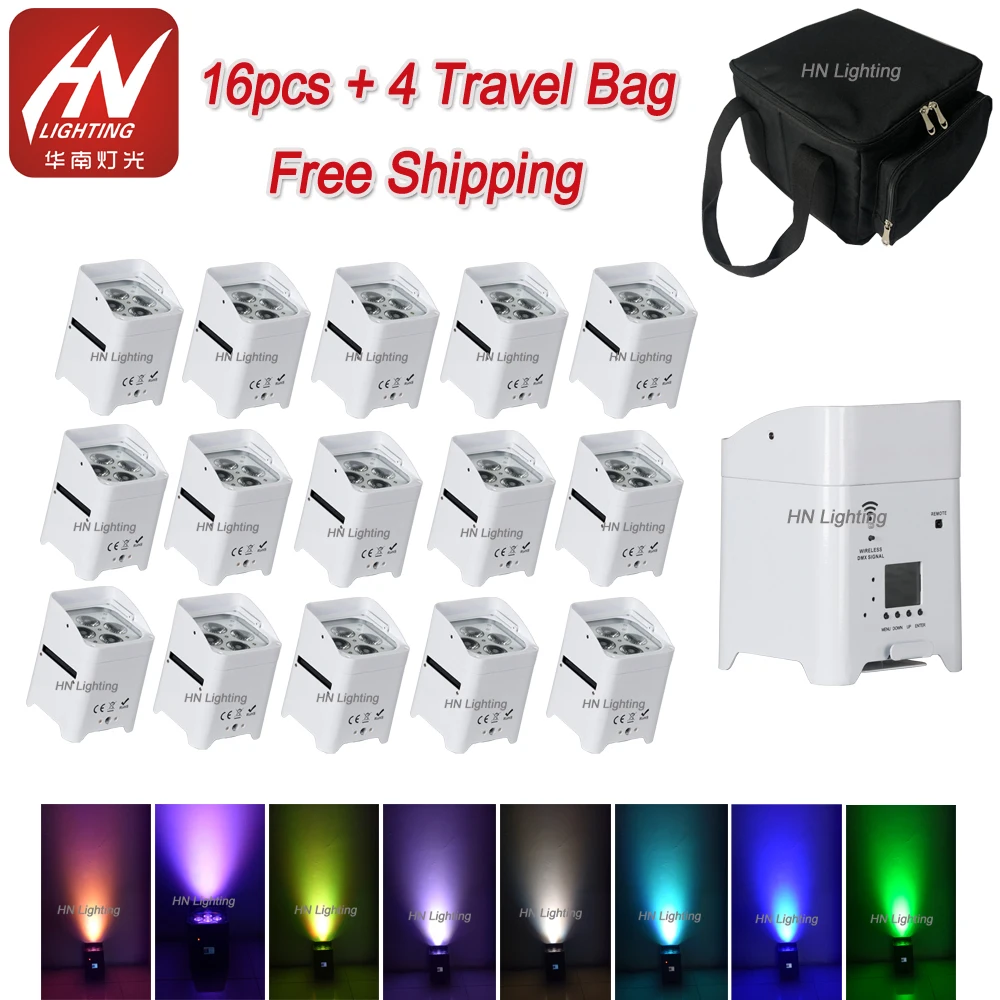 16pcs Professional dj par lights 4*18W RGBWA UV LEDs smart DJ battery powered wireless uplights
16pcs Professional dj par lights 4*18W RGBWA UV LEDs smart DJ battery powered wireless uplights