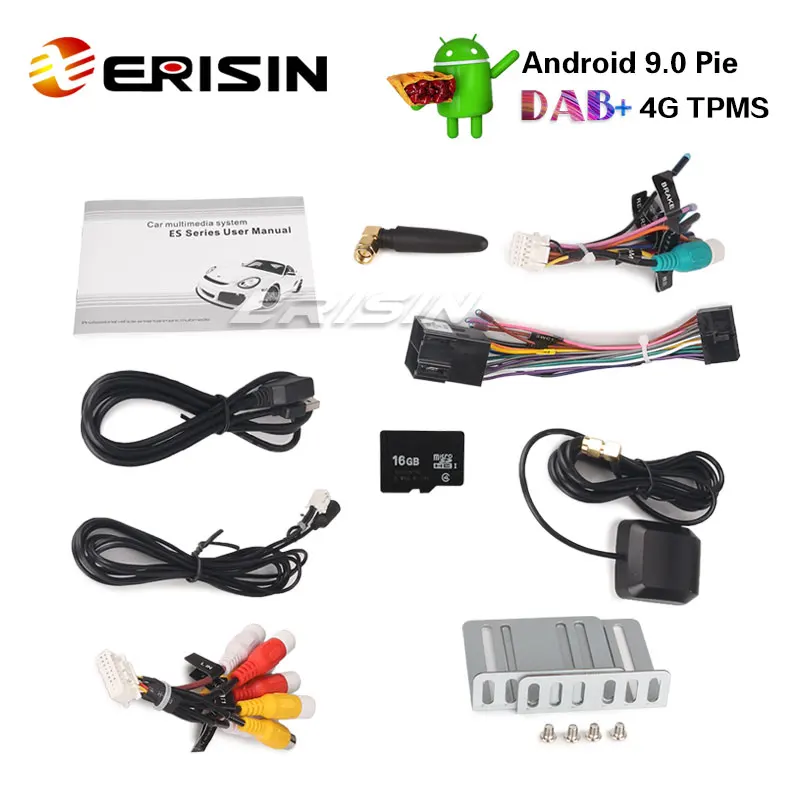 Erisin ES4841U 7 "двойной Din Android 9 0 Авторадио DAB + GPS Bluetooth WiFi TDT Радио RDS USB Navi | Автомобили