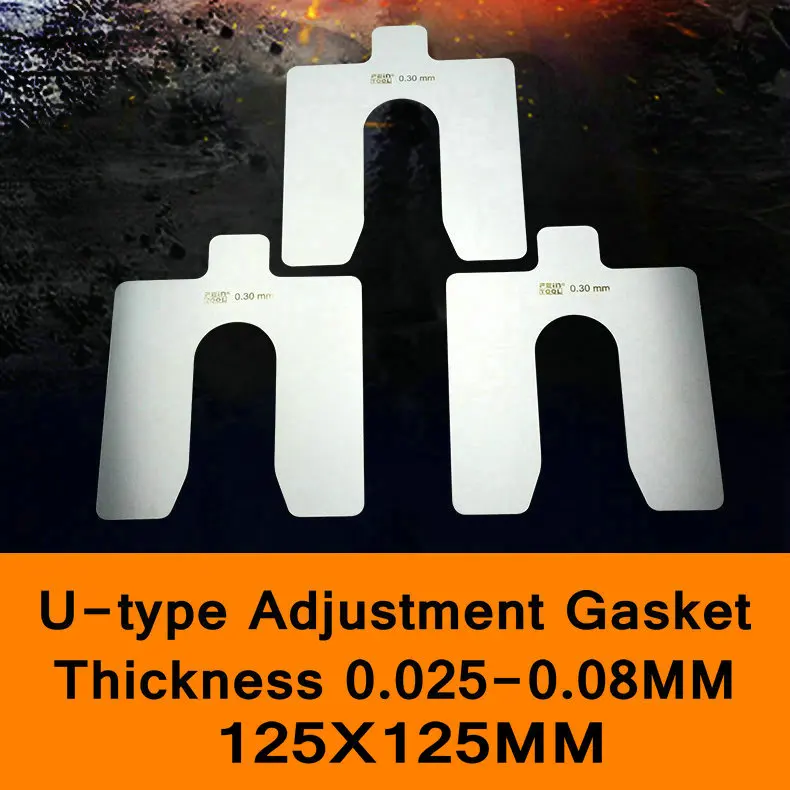 U Type Adjustment Gasket Stainless Steel Strip Shank Flat Washer Mold Mould Gap Spacer Type D 125x125mm for Bolt M25 to M44
U Type Adjustment Gasket Stainless Steel Strip Shank Flat Washer Mold Mould Gap Spacer Type D 125x125mm for Bolt M25 to M44