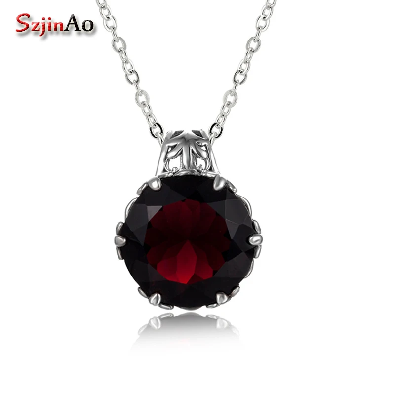 Szjinao Retro Red Garnet Pendant Gemstone Handmade 925 Sterling Silver Rotate Dancing byzantine Women Jewelry Birthstone Gift FD
Szjinao Retro Red Garnet Pendant Gemstone Handmade 925 Sterling Silver Rotate Dancing byzantine Women Jewelry Birthstone Gift FD