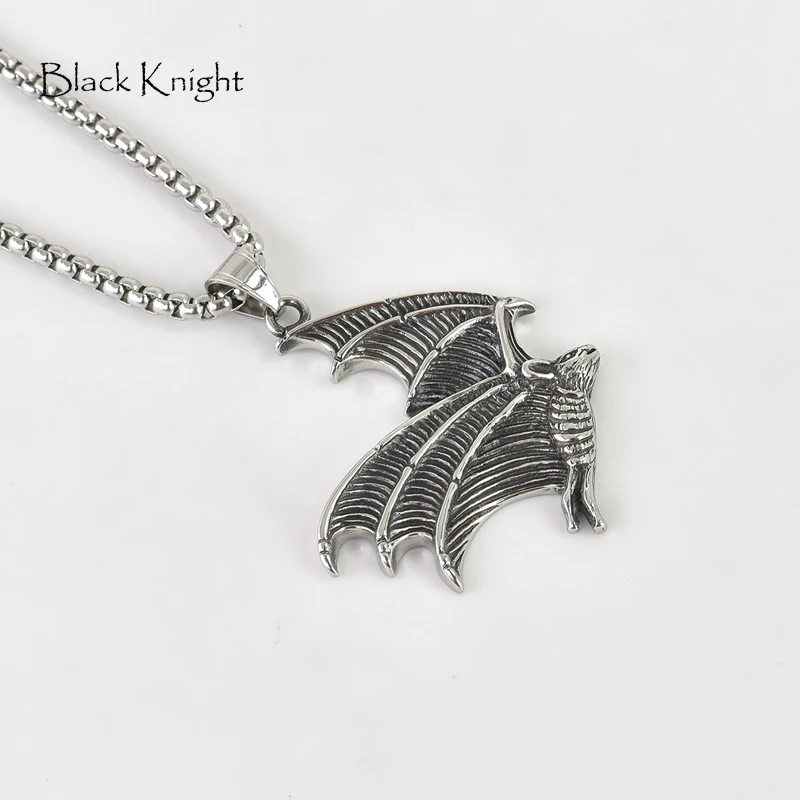 Black Knight Vintage silver color Flying Bat pendant necklace stainless steel animal bat necklace Gothetic Punk jewelry BLKN0750
Black Knight Vintage silver color Flying Bat pendant necklace stainless steel animal bat necklace Gothetic Punk jewelry BLKN0750